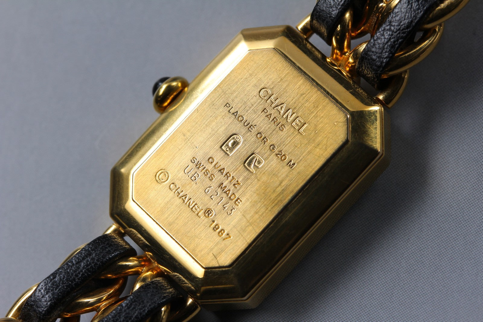 [Exc+5] CHANEL Premiere L Size Black Dial Gold 20mm Quartz Women’s Watch