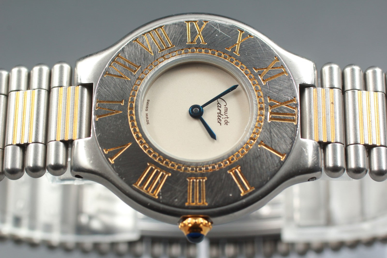 Vintage [Exc+5] Cartier Must de Cartier 21 30mm Unisex Quartz Watch From JAPAN