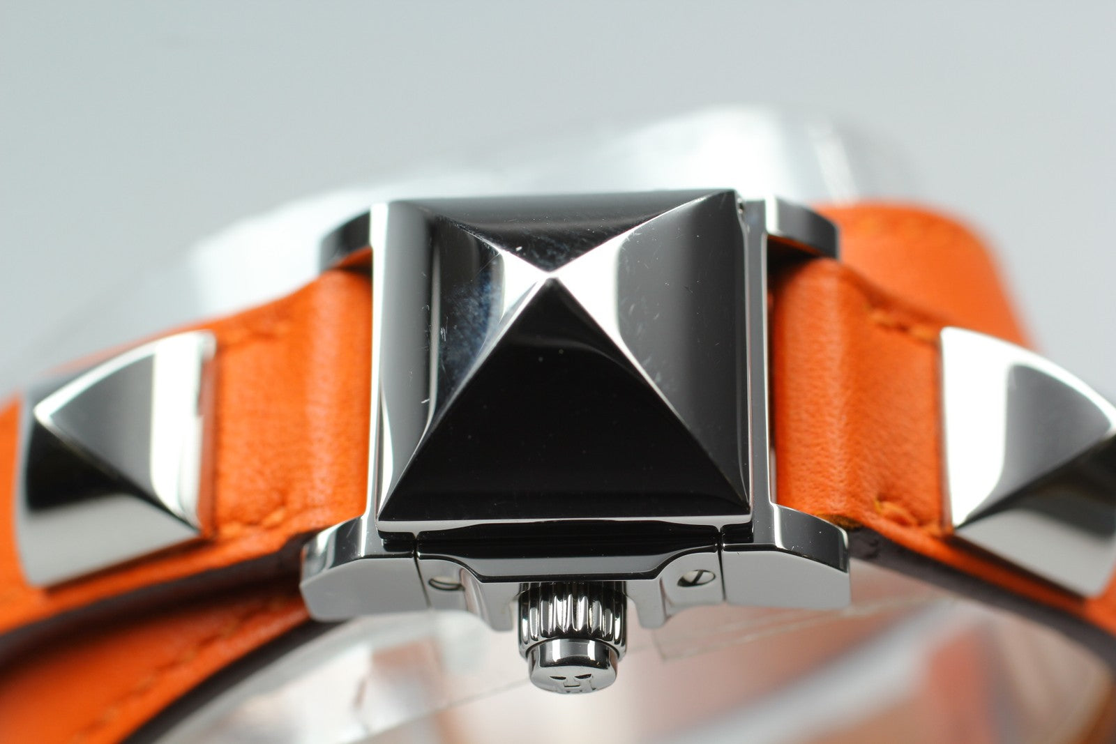 [Exc+5] HERMES Medor ME2.110 Silver Orange 17mm Woman's Watch Quartz From JAPAN