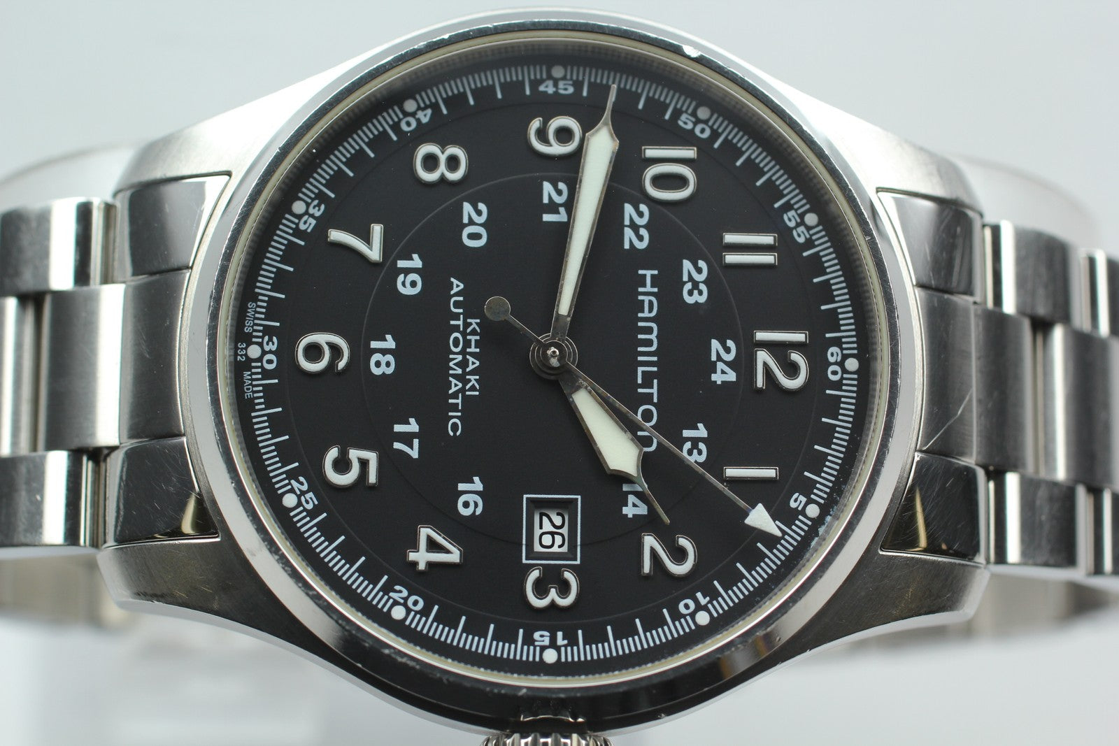 [Exc+5 Box] Hamilton Khaki Field H706250 Black Date Automatic 44mm Men's Watch
