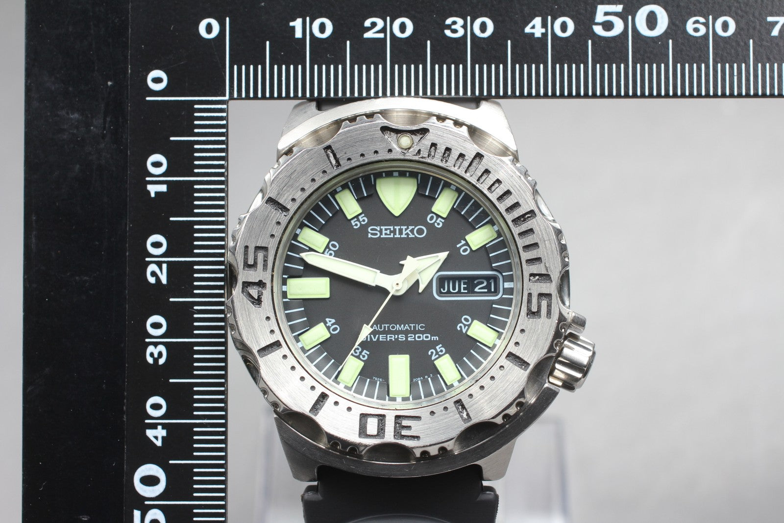 [Exc+5]Box SEIKO 7S26-0350 SKX779 Divers Black Monster Automatic Men's Watch JP