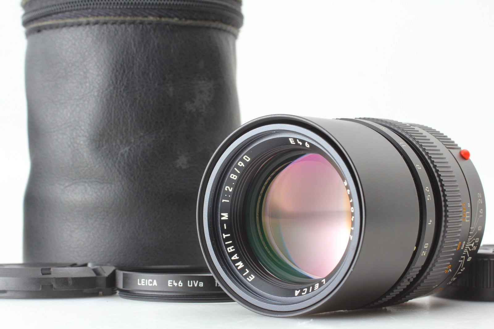 [MINT w/Case] Leica Elmarit M 90mm f2.8 E46 Black Lens From JAPAN