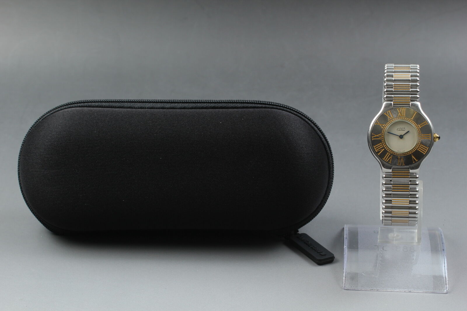 New Battery [Exc+4] Cartier Must de Cartier 21 Vanthian 30mm Unisex Qz Watch JP