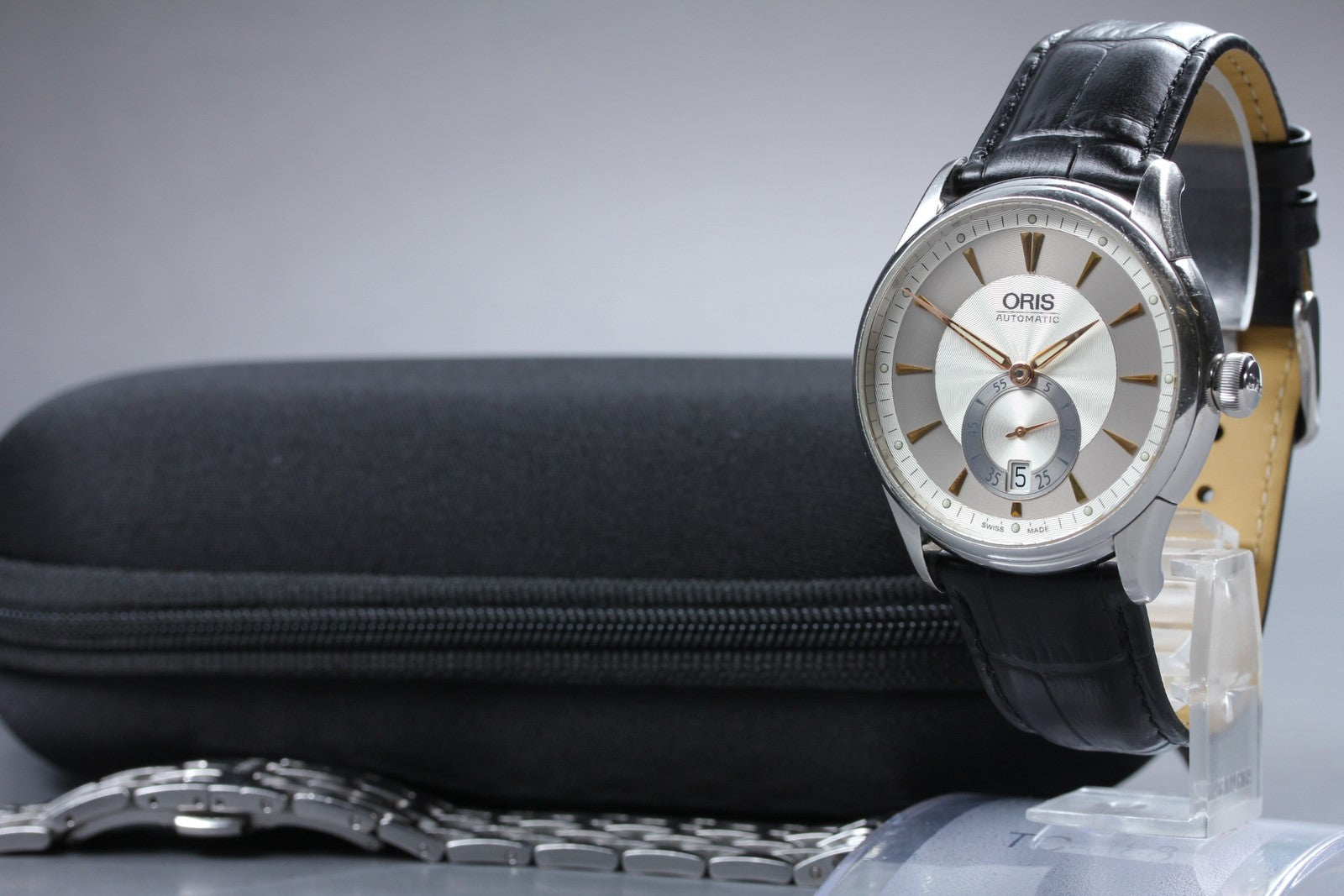 [Exc+5] ORIS Artelier Small Second Date 7582 40mm Silver Automatic Men's Watch