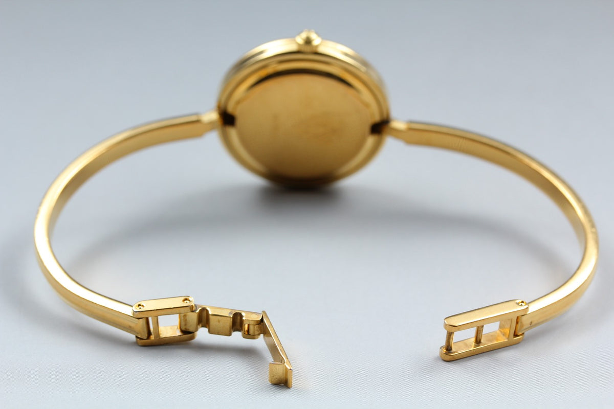 [Overhauled] Gucci Change Bezel 11/12.2 Black Dial Gold Women's Quartz Watch