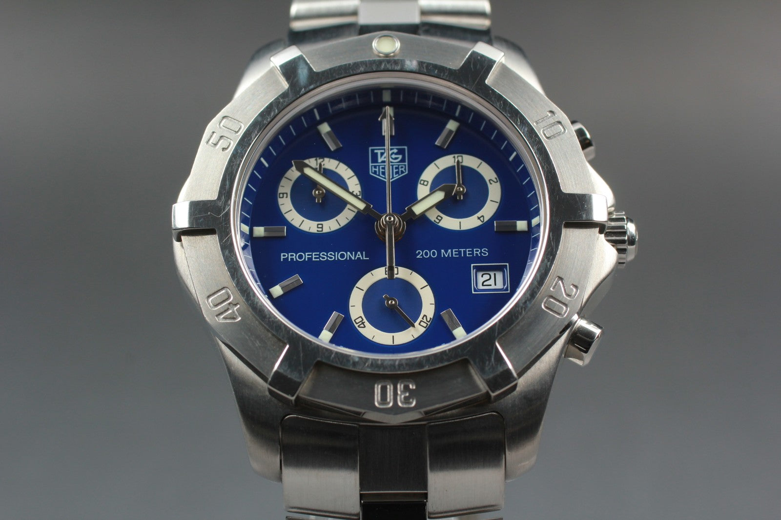 Exc+5*Box TAG HEUER TAG Heuer 2000 Exclusive CN111G Blue Quartz Men's Watch 40mm