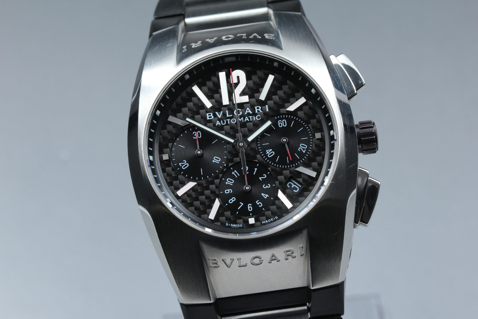 [Exc+5 Box] BVLGARI Ergon EG40SCH Black Chronograph 40mm Automatic Men's Watch
