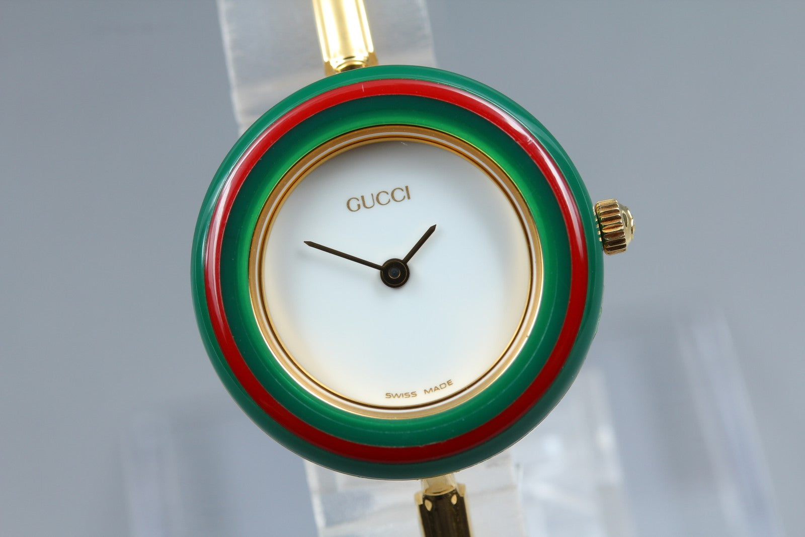 New Batt Gucci Change Bezel 11/12.2 12Color Women's White Quartz Watch JAPAN