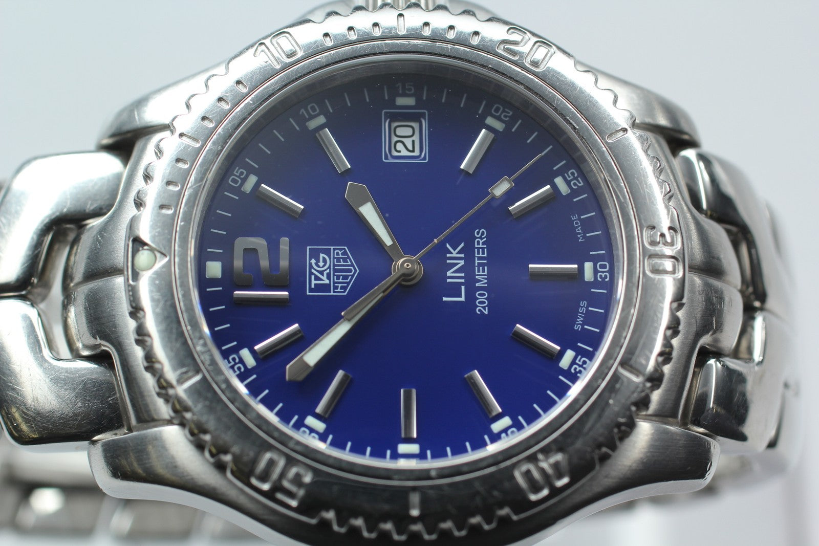 TAG Heuer LINK Professional WT1113-0 Blue Men's Watch Quartz 40mm JAPAN Box