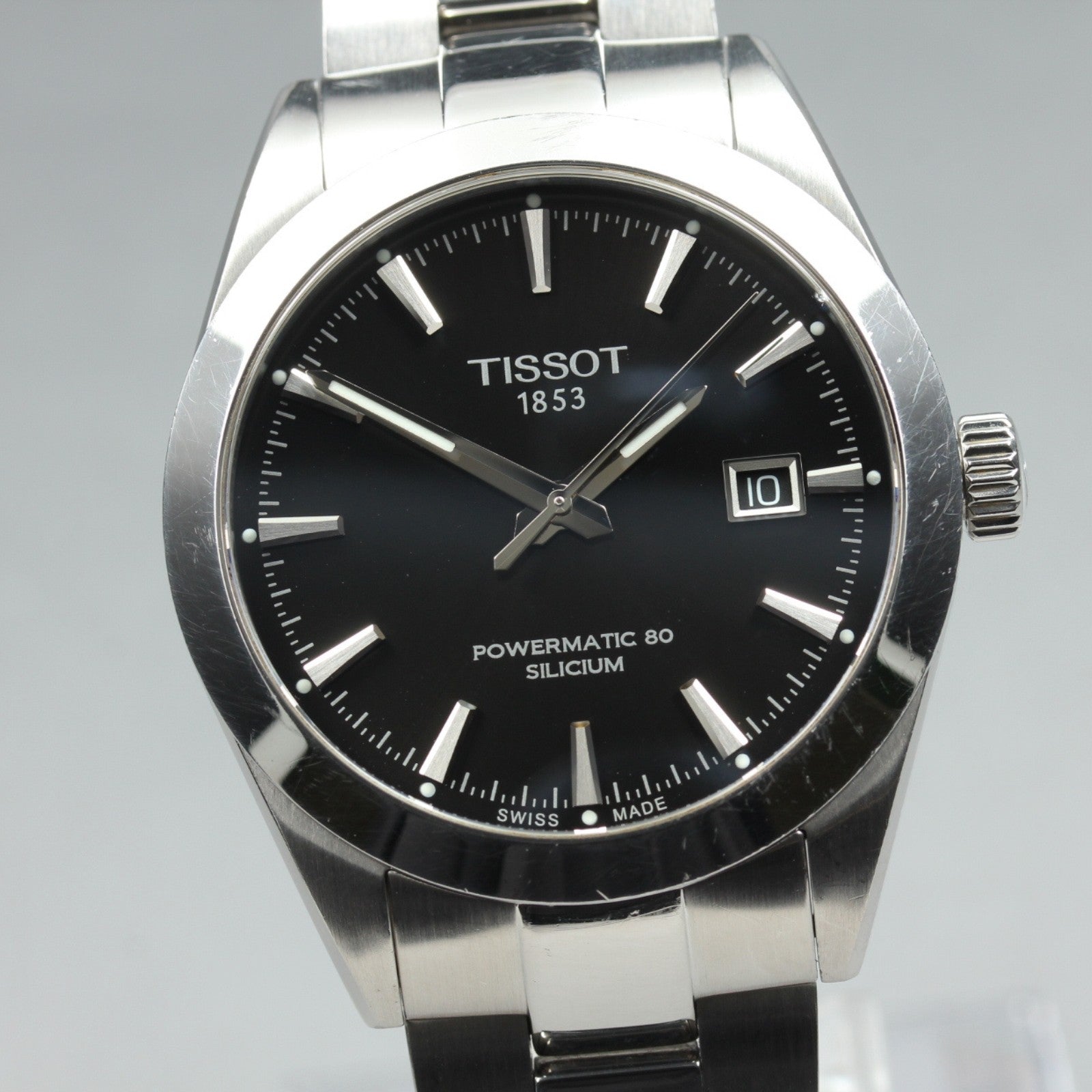TISSOT Gentleman T127407A Automatic Black Date Men's Watch 40mm JAPAN Box