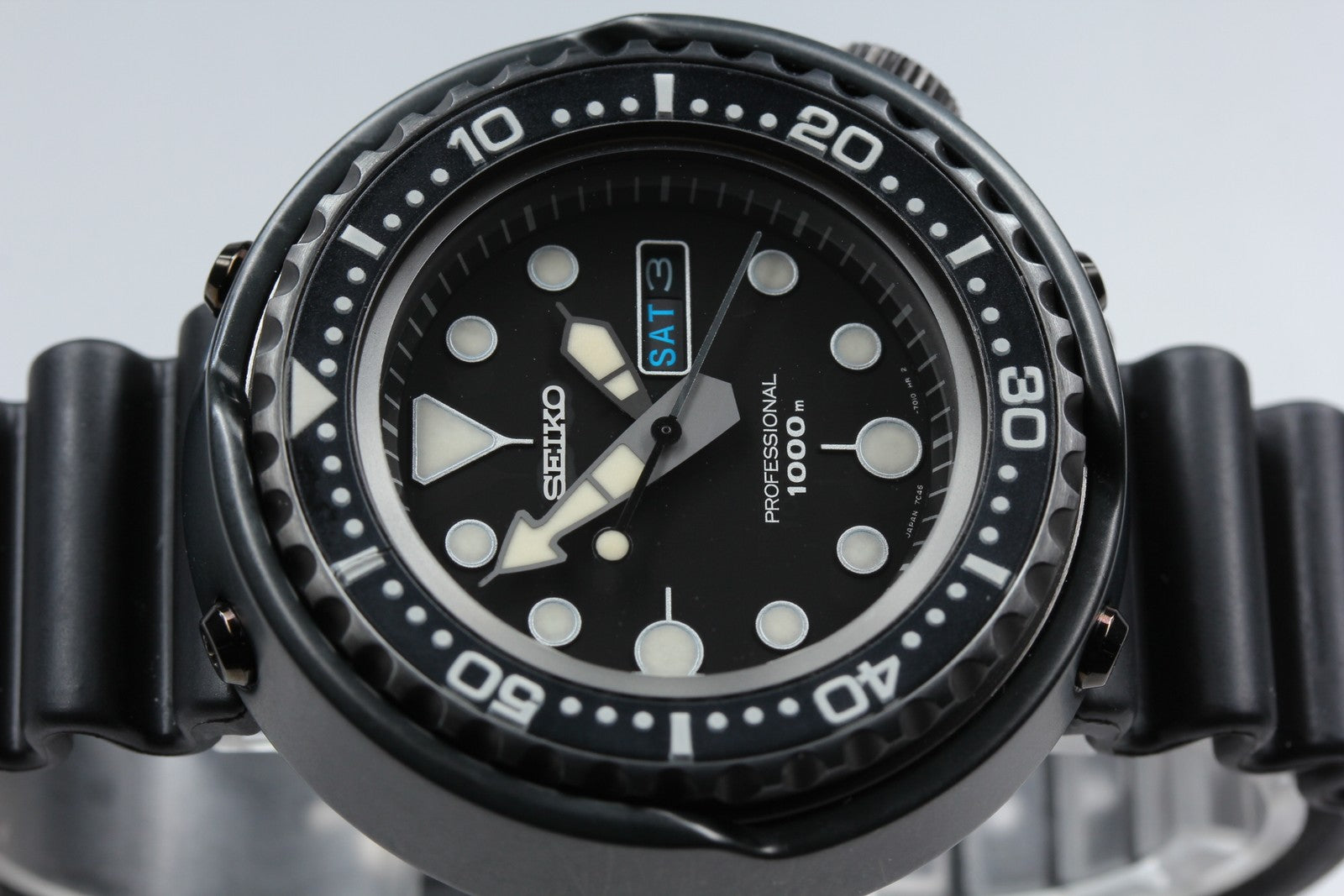 SEIKO PROSPEX MARINE MASTER 7C46-0AA0 SBBN011 Black Men's Quartz JAPAN [Box]