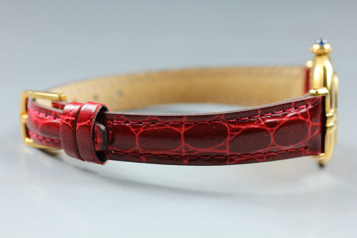 Cartier Must Colisee Vermeil 590002 Red Gold Women's Quartz Watch Vintage [Box]