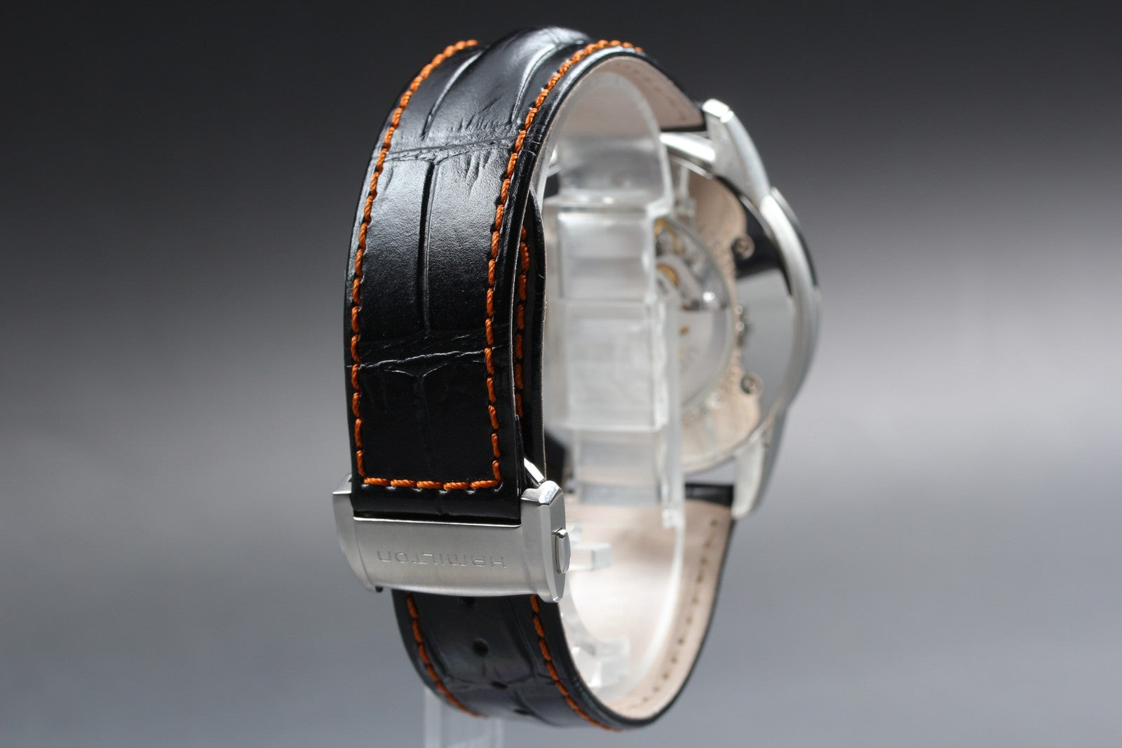 HAMILTON RAIL ROAD H406550 SKELETON 41mm Black Automatic Men's Watch [Box]