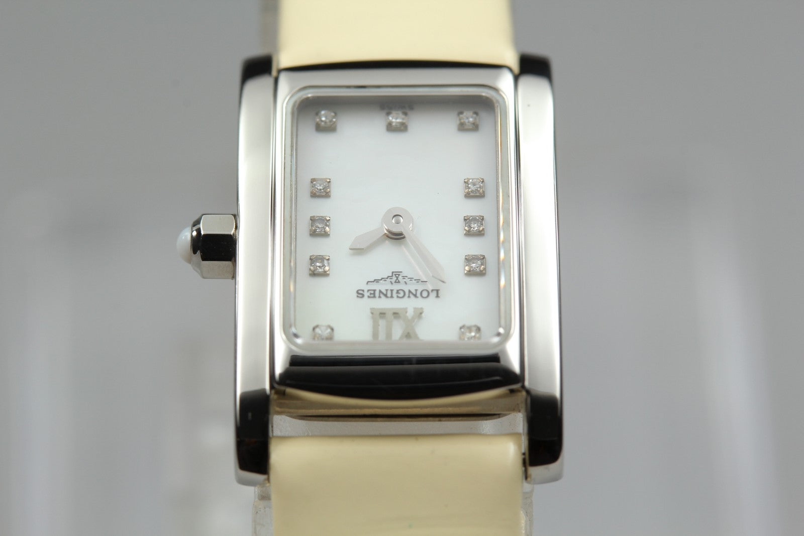[Exc+5]  Longines L5.158.4 Dolce Vita White Silver Women's Quartz Watch JAPAN