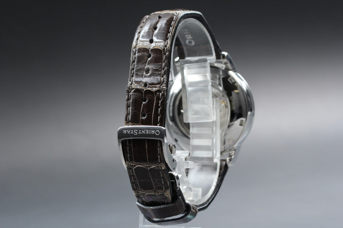 ORIENT Star F7X6-UAC0 Silver Dial Automatic Moon Phase Men's Watch 41mm JAPAN