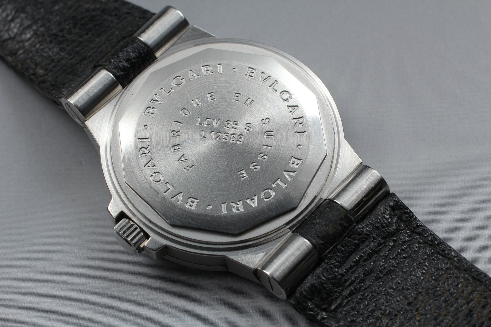 Exc+5* BVLGARI Diagono Sports LCV35S White Dial Automatic Men's Watch 36mm JAPAN