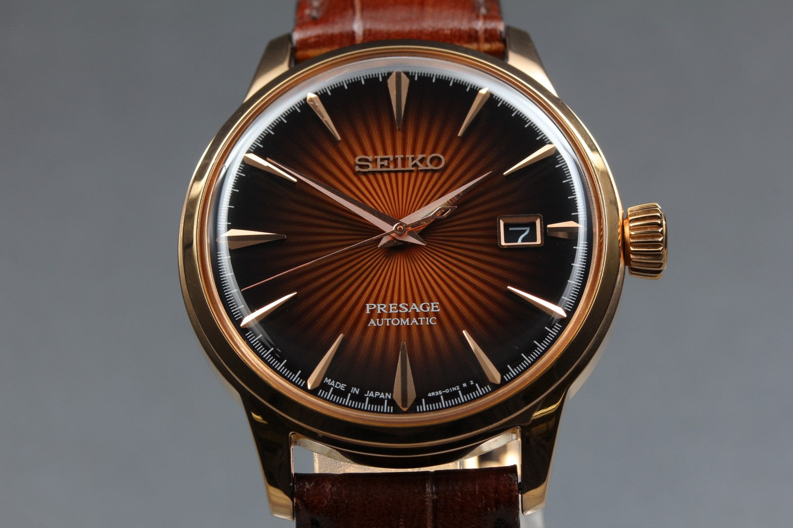 [Exc+5] SEIKO Presage 4R35-01T0 SARY078 Brown 40mm Automatic Men's Watch JAPAN