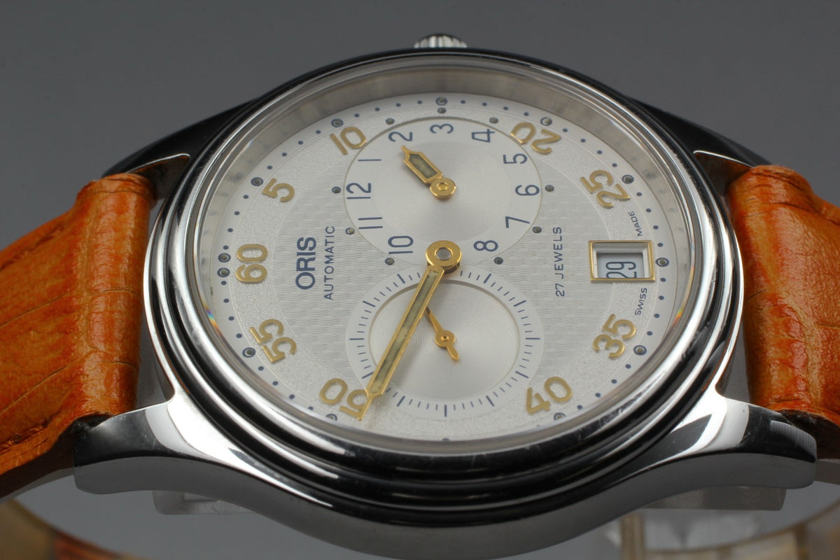 Vintage Oris Pointer 7403 Date Silver Dial Men's Automatic Watch 35mm JAPAN
