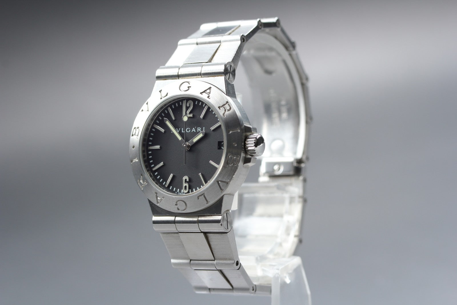 New Batt BVLGARI Diagono Sports LCV29S White Quartz Ladies Watch 29mm JAPAN