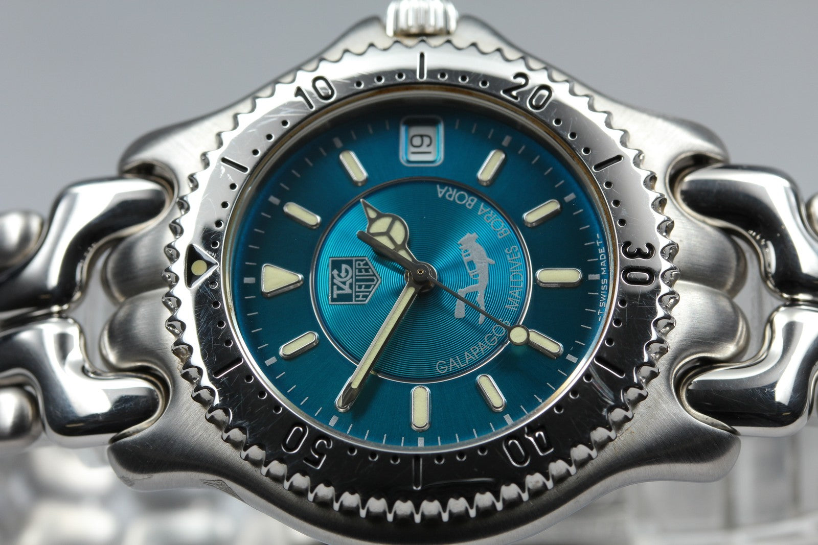 Rare Limited Edition TAG HEUER SEL WG111K Quartz Green Men's Watch 36mm JP Box