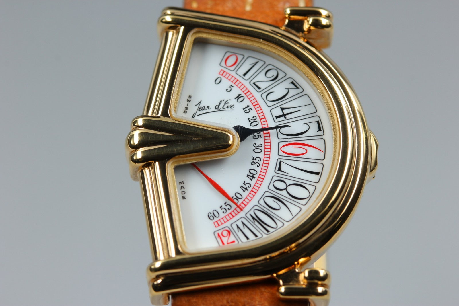 Jean d'eve Sectora Gold 25mm Gold Brown Women's Quartz Watch Vintage [Box]