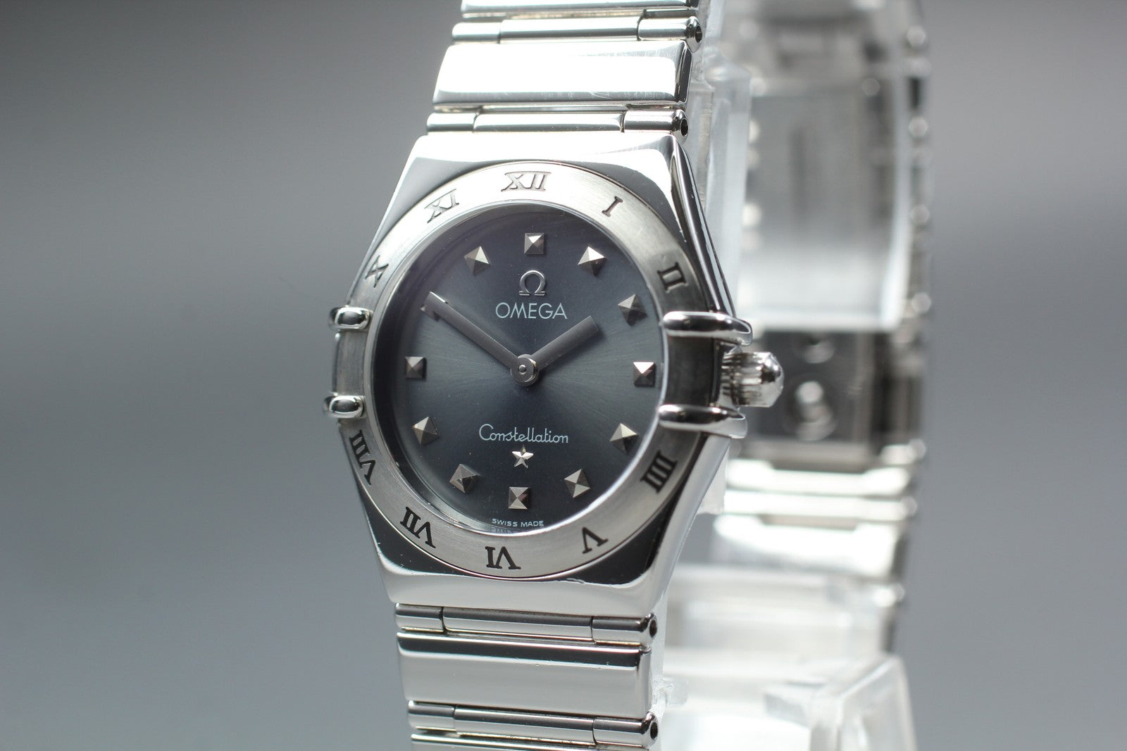 OMEGA Constellation My Choice 1571.51 Quartz Gray Ladies Watch 25mm JAPAN Box