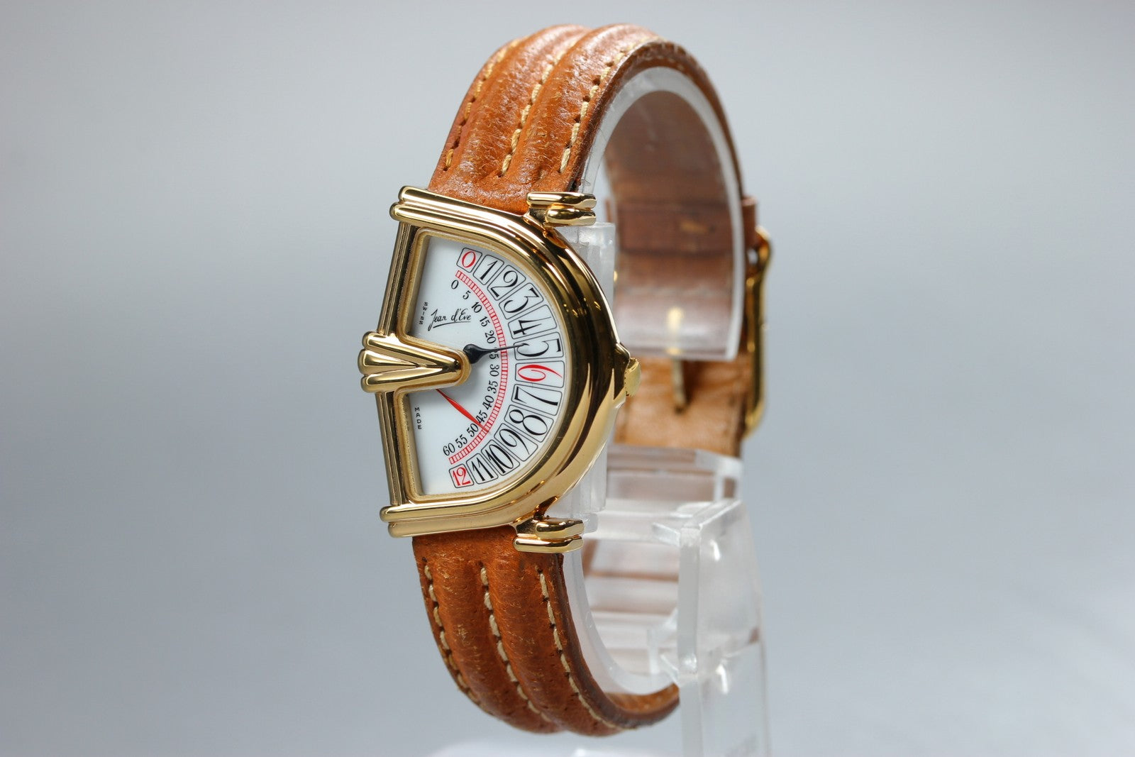 Jean d'eve Sectora Gold 25mm Gold Brown Women's Quartz Watch Vintage [Box]