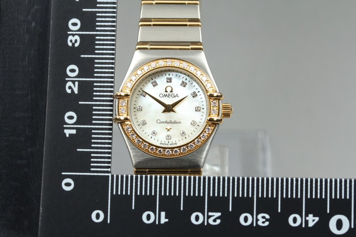 Polished OMEGA Constellation Mini 1267.75 Cal.1456 Diamond 22mm Qz Women's Watch