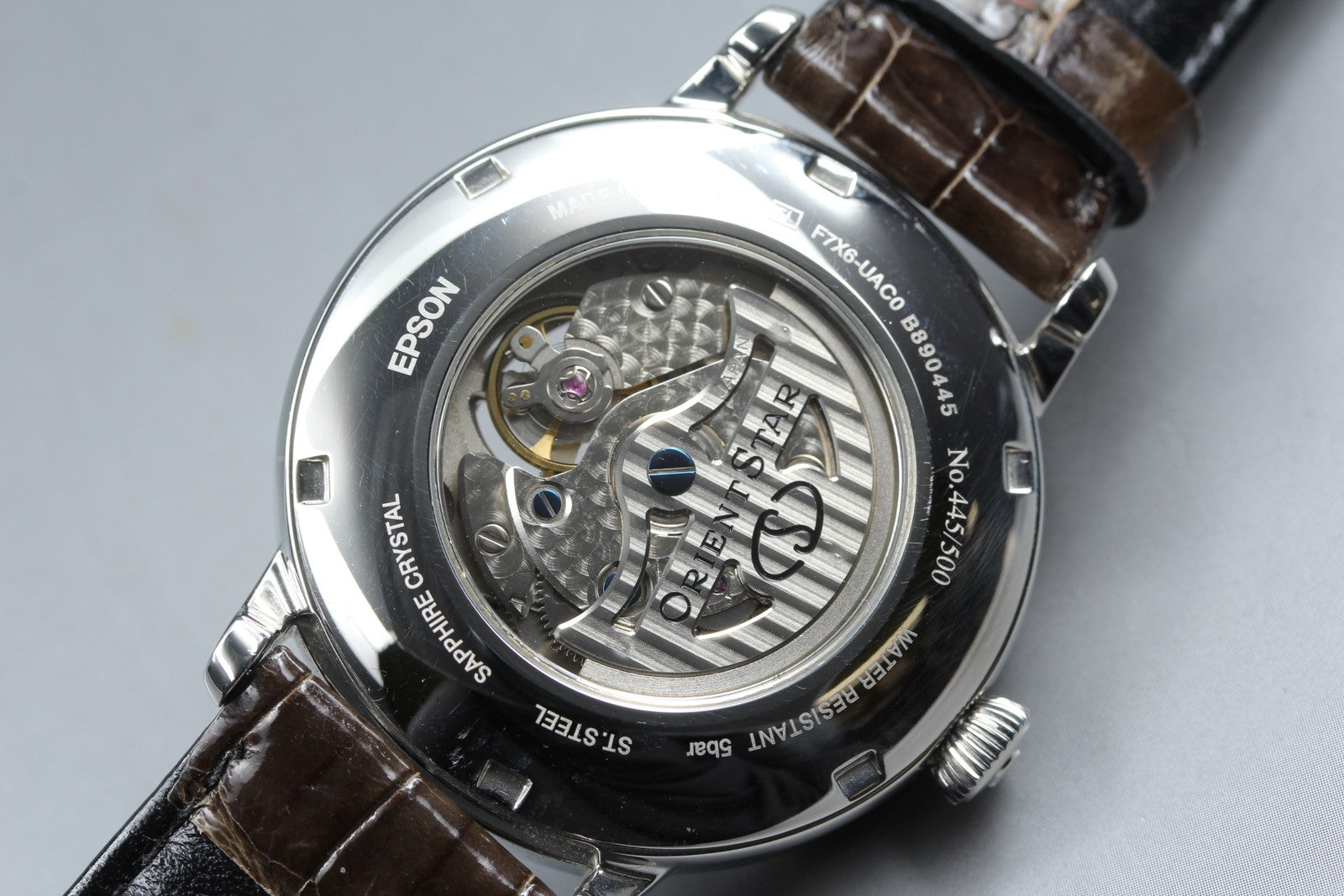 ORIENT Star F7X6-UAC0 Silver Dial Automatic Moon Phase Men's Watch 41mm JAPAN