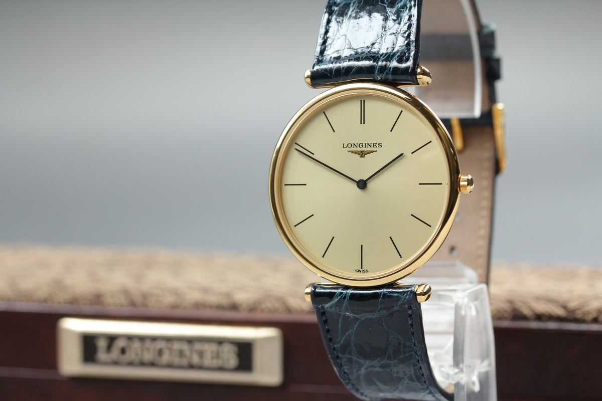 LONGINES La Grande Classique L4.635.2 Quartz Gold Women's Watch 33mm JAPAN Box