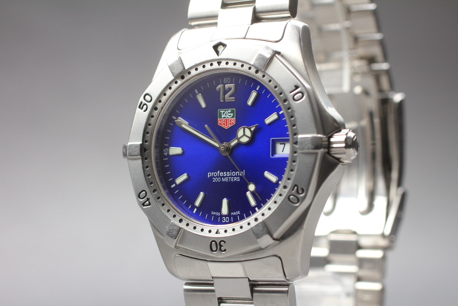[Exc+5]Box TAG HEUER 2000 Professional WK1116 Blue Dial Quartz Men’s 38mm JAPAN