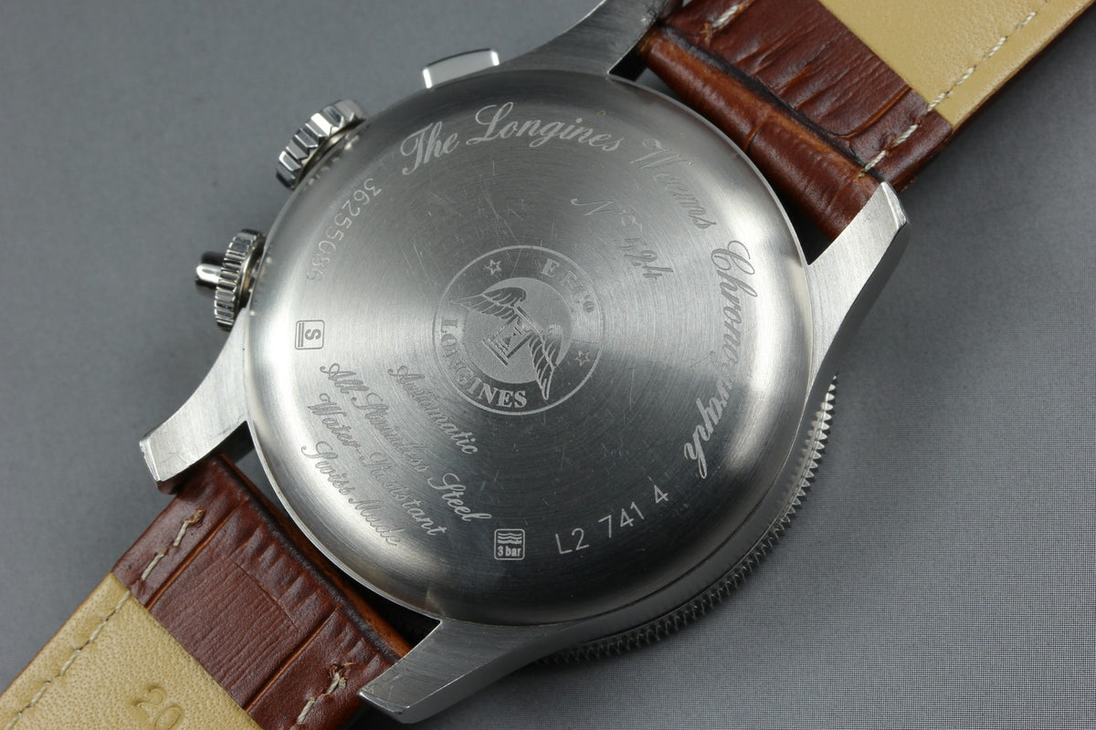 LONGINES Weems Chronograph L2.741.4 Silver 41mm Automatic Men's Watch [Box]