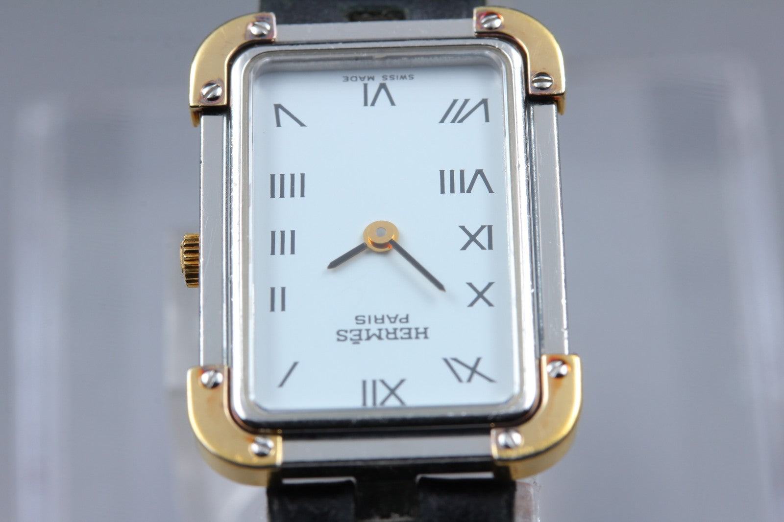 New Batt[Exc+5] HERMES Croisiere CR1.240 White Dial Quartz Women's 18mm JAPAN