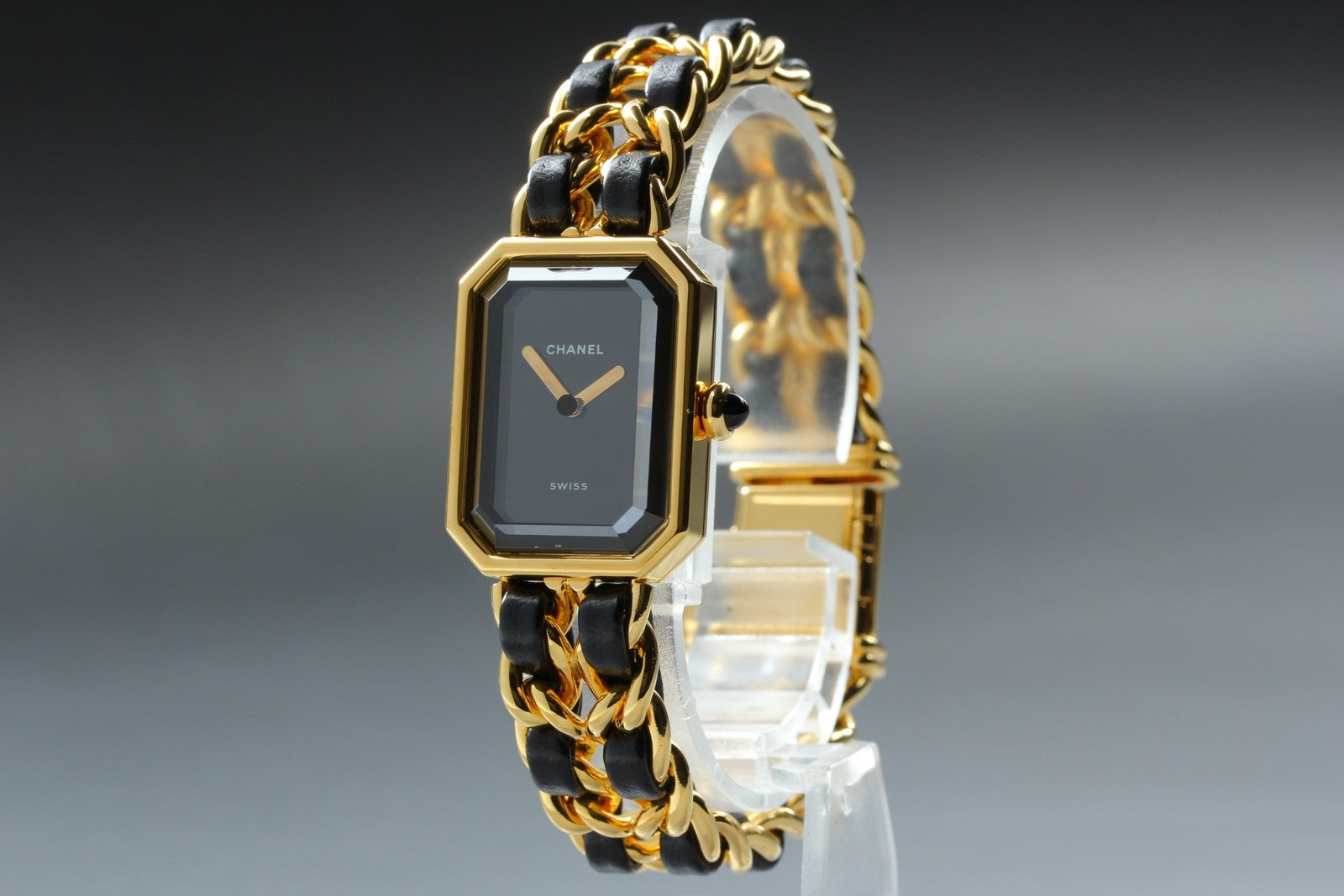 CHANEL Premiere L Size Black Dial Gold 20mm Quartz Women’s Watch [w/Box]