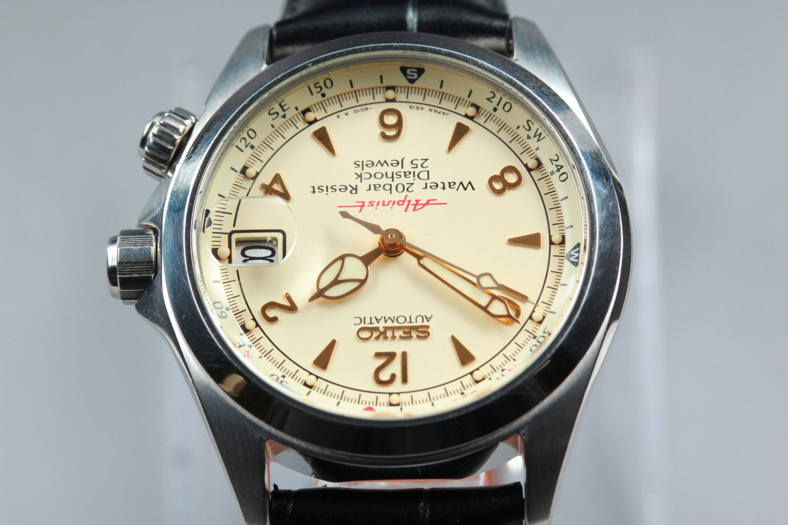 [Exc+5] SEIKO Alpinist 4S15-6000 SCVF007 Cream Dial Automatic Men's JAPAN