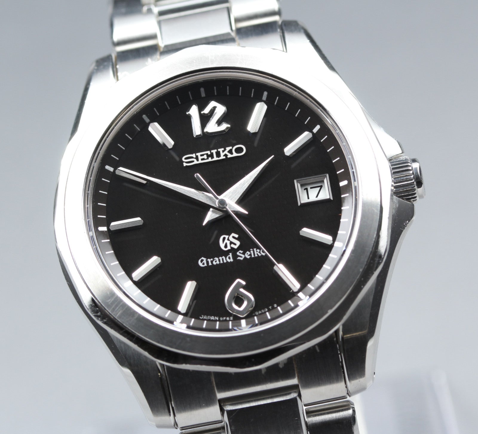 Grand Seiko GS 9F62-0A60 SBGX035 Black Dial 37mm Quartz Men's Watch JAPAN