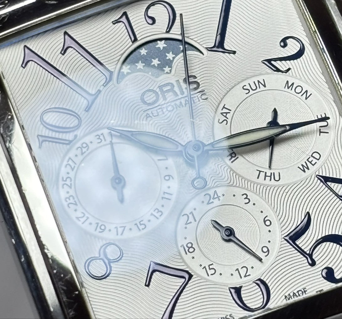 [Exc+5] ORIS Rectangular Complication 7658 Moon Phase 33mm Automatic Men's Watch