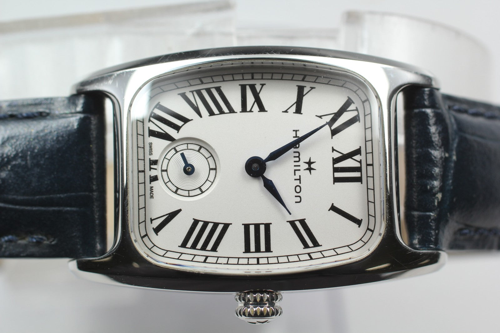 New Batt[Exc+5]Box Hamilton American Classic Bolton H133210 QZ Watch 24mm JAPAN