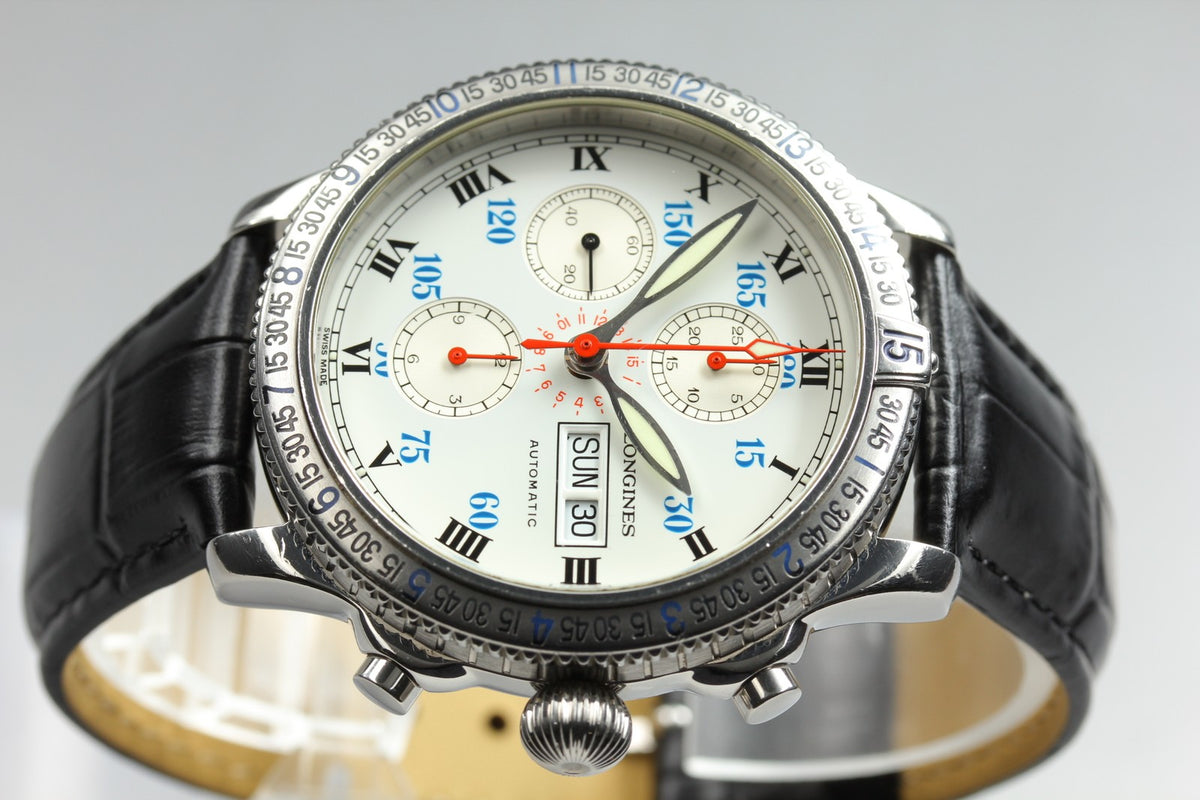 Longines Lindbergh Hour Angle Chronograph L2.618.4 White 41mm AT Men’s Watch