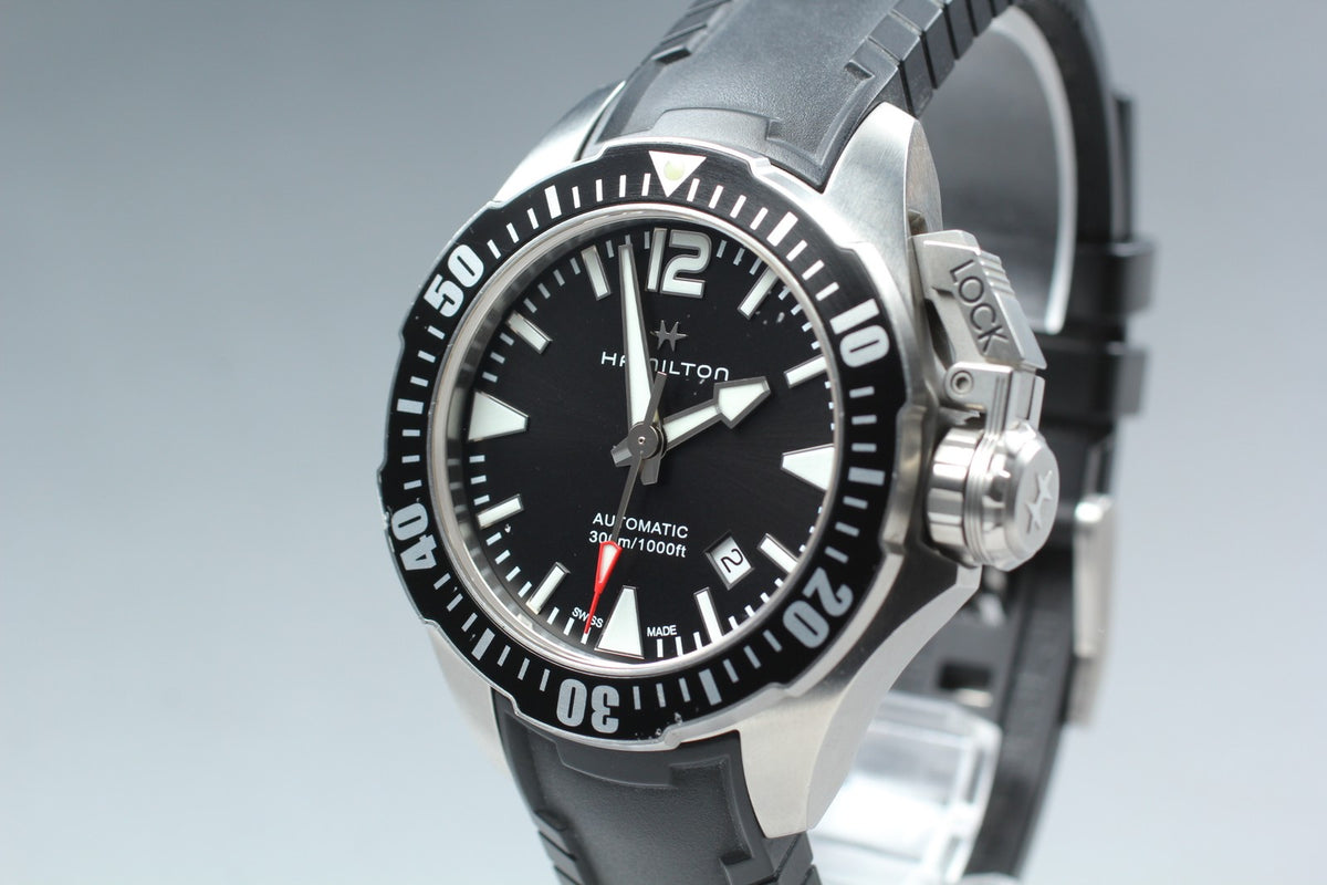 Hamilton Khaki Navy Frogman H776050 Black Date 42mm Automatic Men's Watch