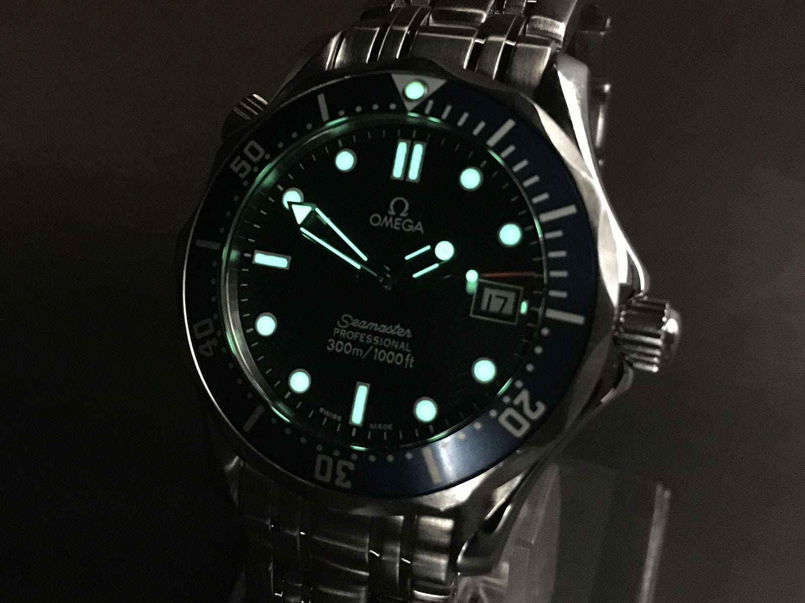 [Exc+5 Box] OMEGA Seamaster 300M 2561.80 Cal.1538 Blue 36mm Men's Quartz Watch