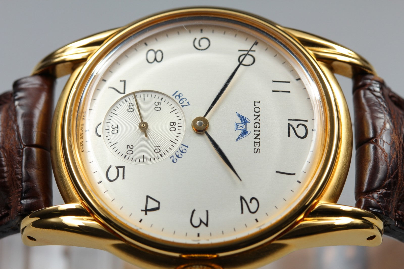 Vintage LONGINES 125th Anniversary 5254 Manual Men's Watch 33mm JAPAN