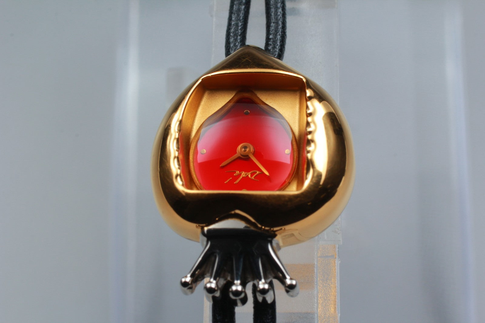 [Exc+5] Salvador Dali Royal Heart 19mm Gold Red Dial Women's Quartz Watch JAPAN