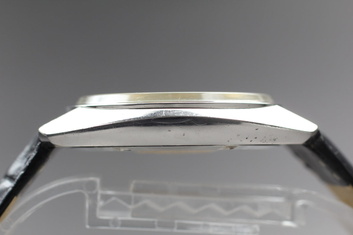 Vintage Exc+4 KING SEIKO HI-BEAT 4502-8010 Silver Hand-winding Men's Watch JAPAN