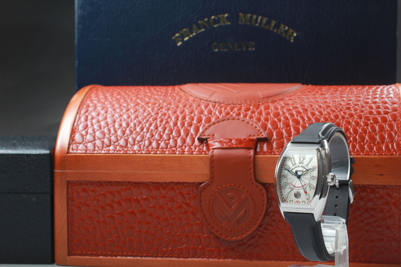 [Exc+5 Box] Franck Muller Conquistador 8005SC Automatic Silver Men's Watch JAPAN