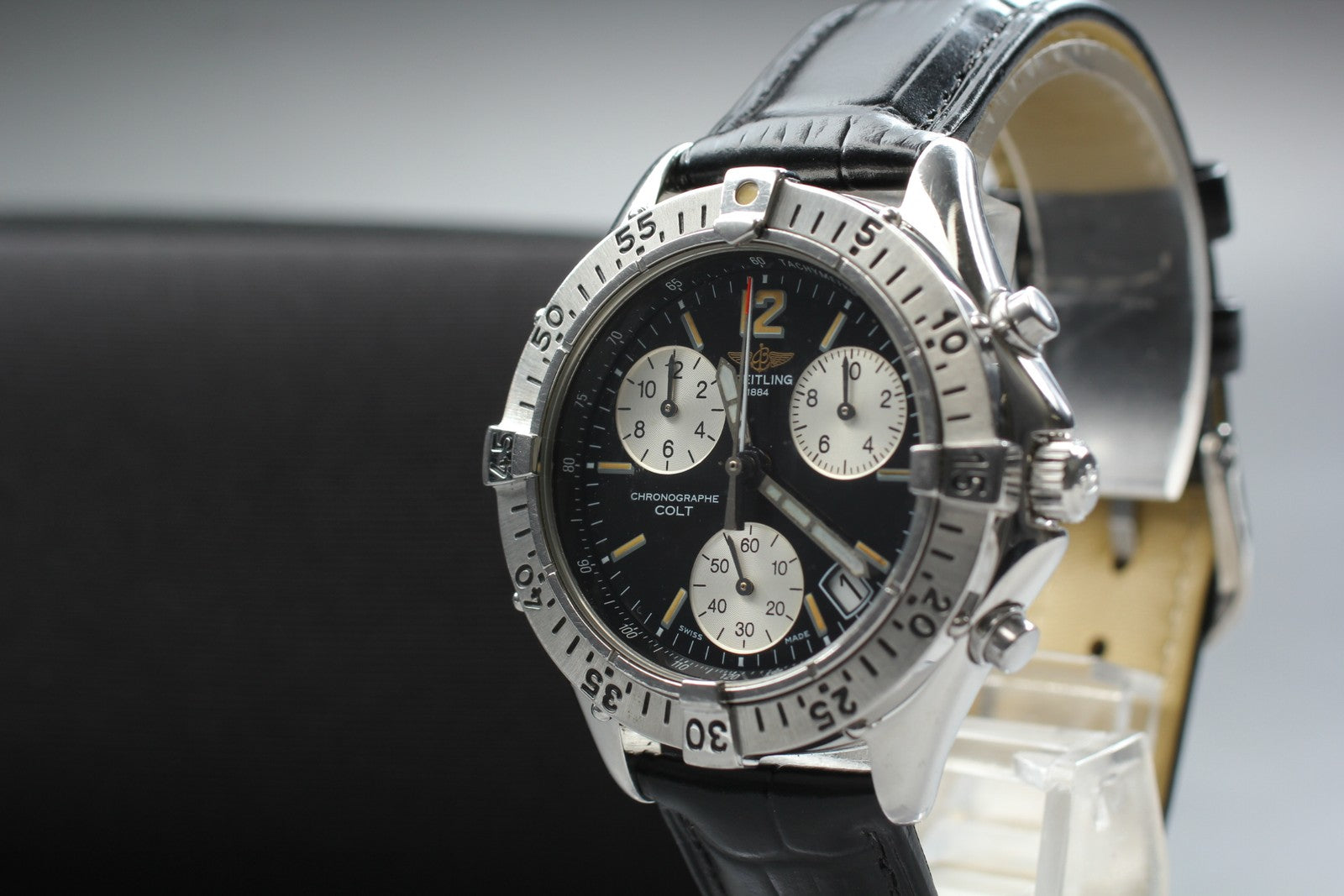 Breitling Colt Chronograph A53035 Black Dial Quartz 38mm Men's Watch