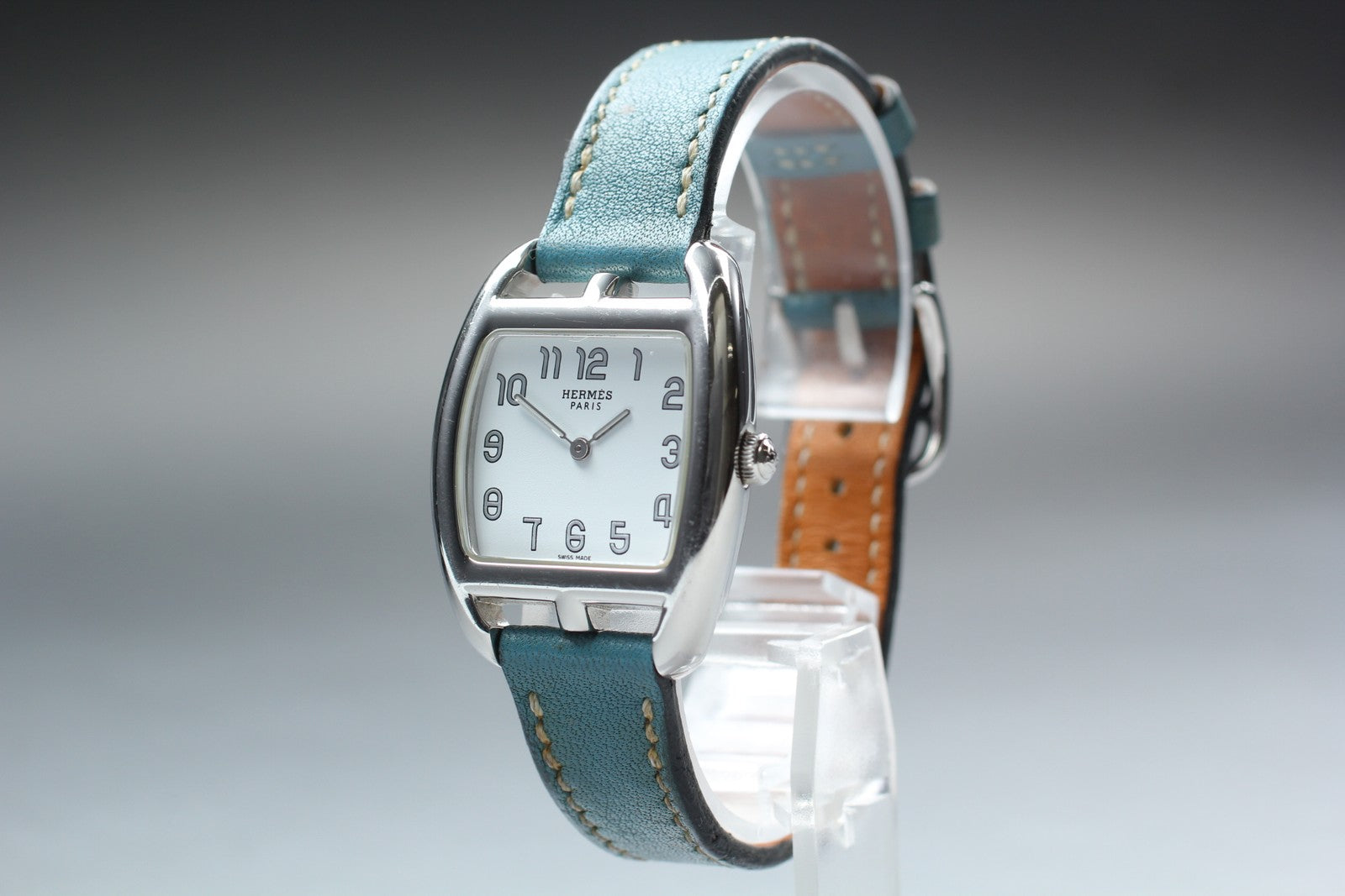 New Batt* HERMES Cape Cod Double Tour CT1.210 Quartz White Women's 27mm JAPAN