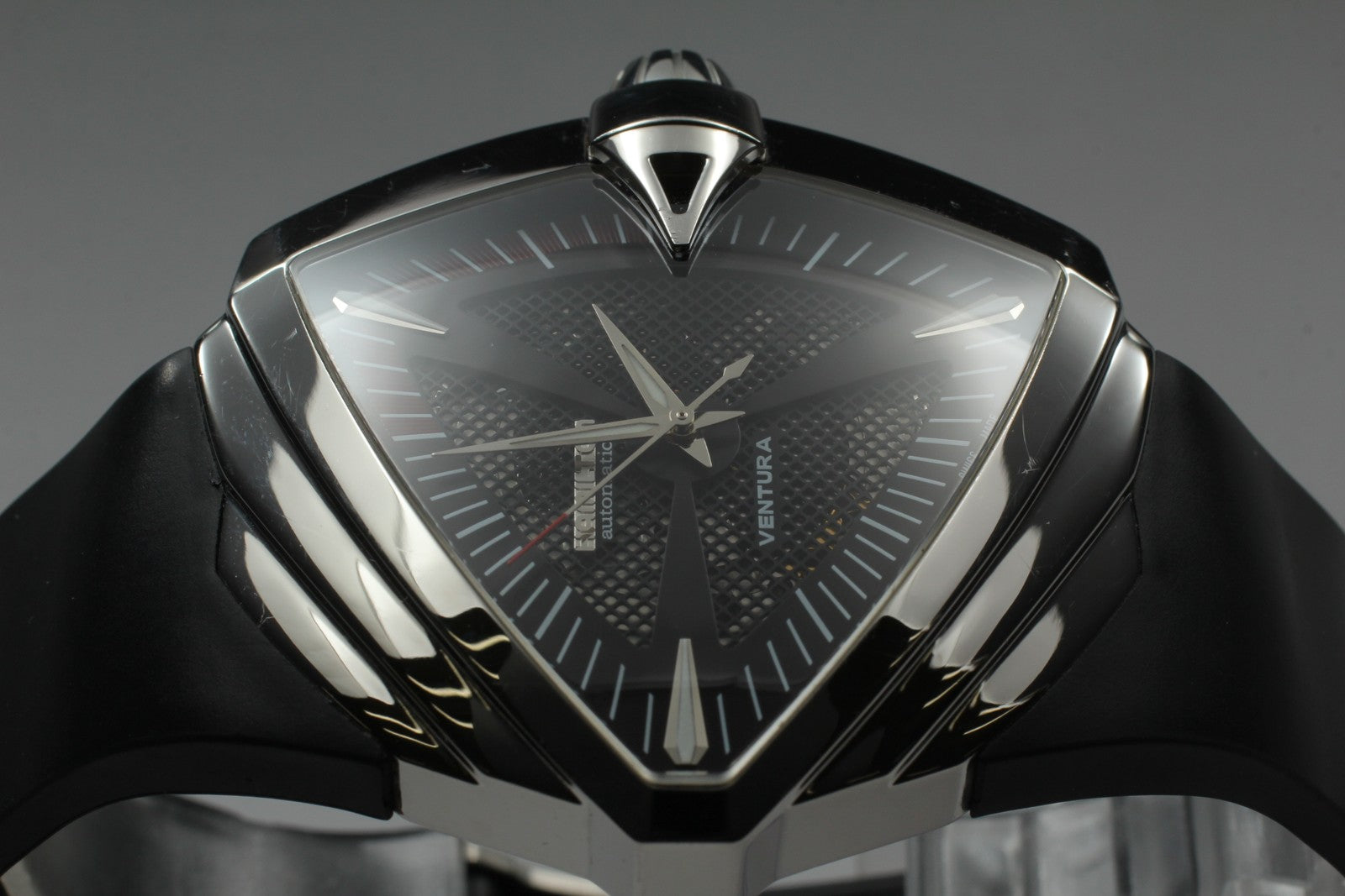 HAMILTON Ventura H246551 Black Dial Automatic Men's 26J Watch XXL 46mm JAPAN