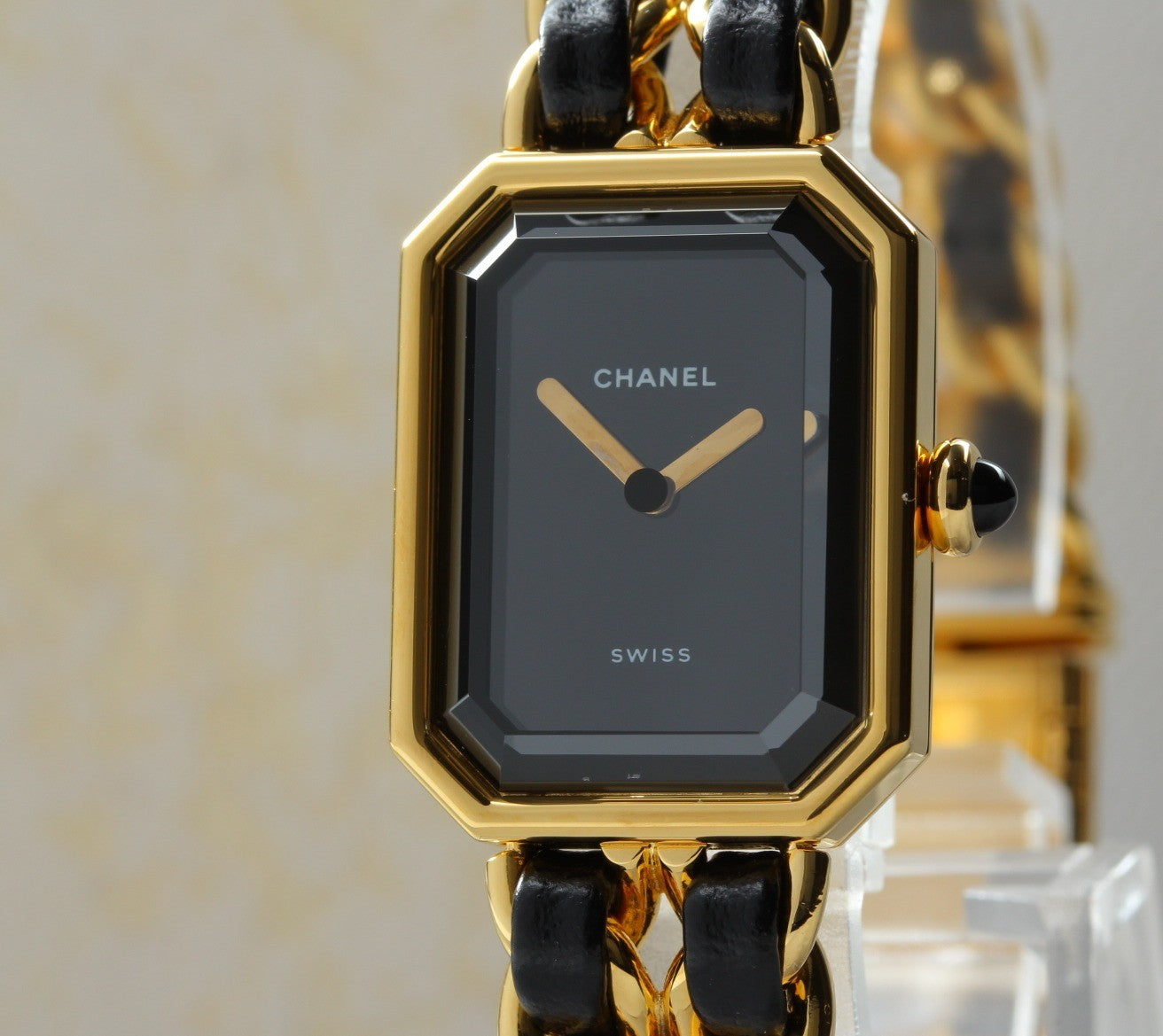 CHANEL Premiere L Size Black Dial Gold 20mm Quartz Women’s Watch [w/Box]