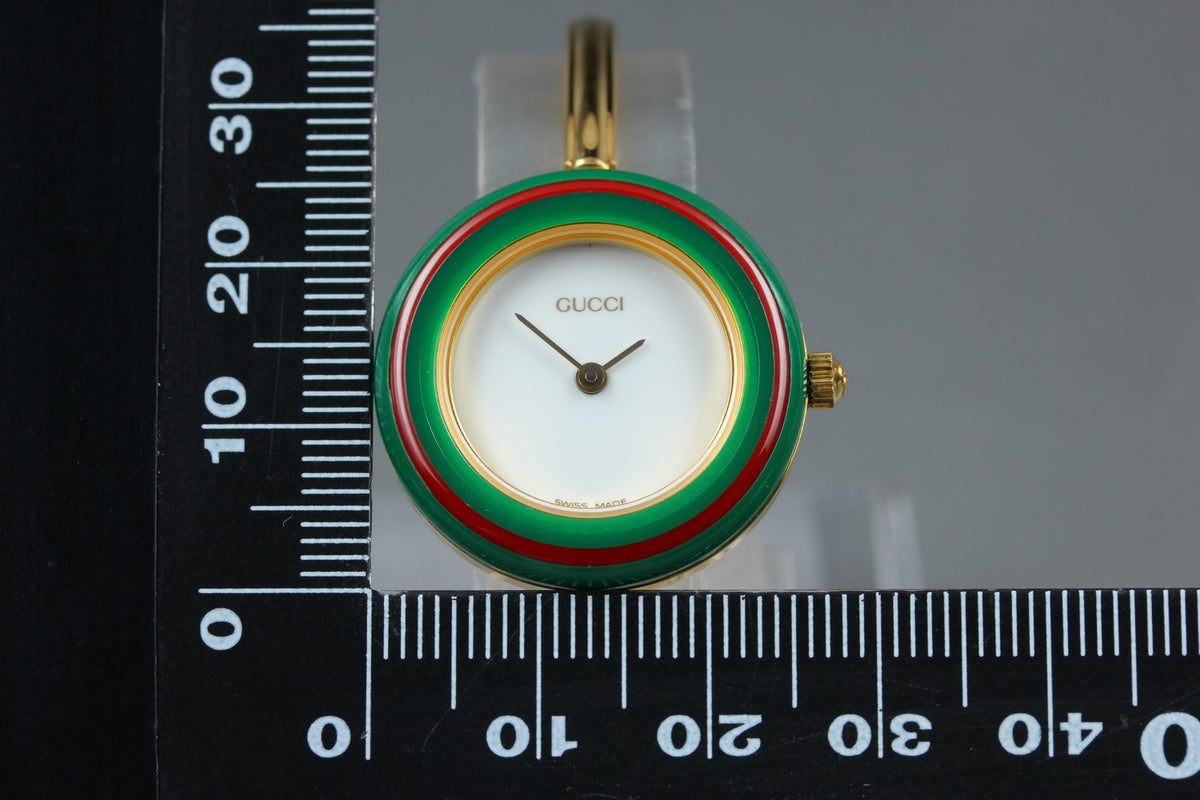 GUCCI Change Bezel 11/12.2 12Color Quartz Women's Watch 25mm JAPAN Box New Batt